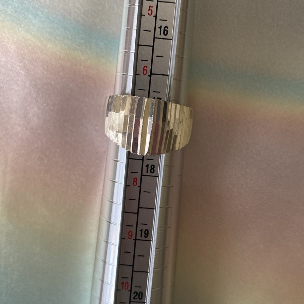 Solid Sterling Silver 925 Art Deco Ring - image 4